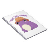 カエル好きおもしろいの贈り物のためのカエルの引用文を恐れる ノートブック (右側)