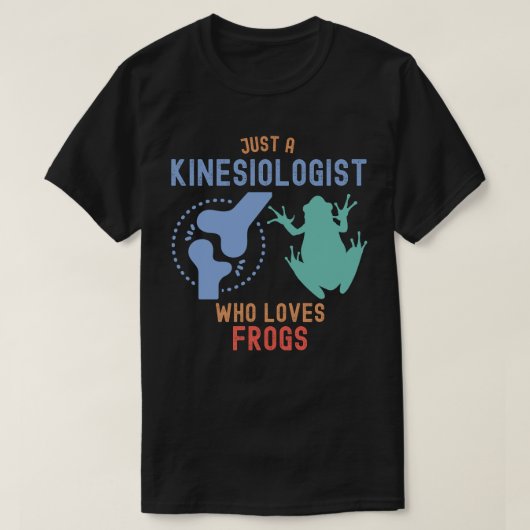 カエル好きなキネシオロジスト Tシャツ (デザイン正面)