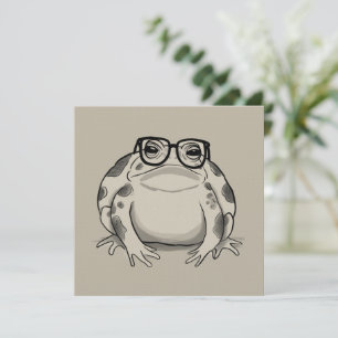 カエル好きのためのユーモラスな動物ギフト デザートの雨 招待状