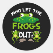 カエル好きのペットをカエルおもしろいから外す素晴らし男は ラウンドシール (正面)