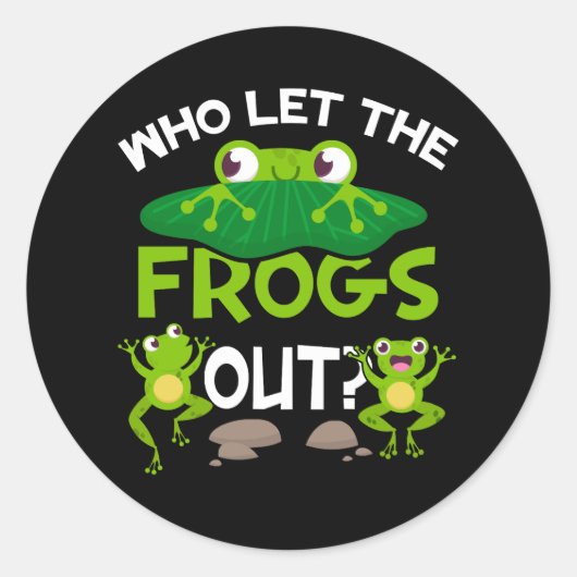 カエル好きのペットをカエルおもしろいから外す素晴らし男は ラウンドシール (正面)