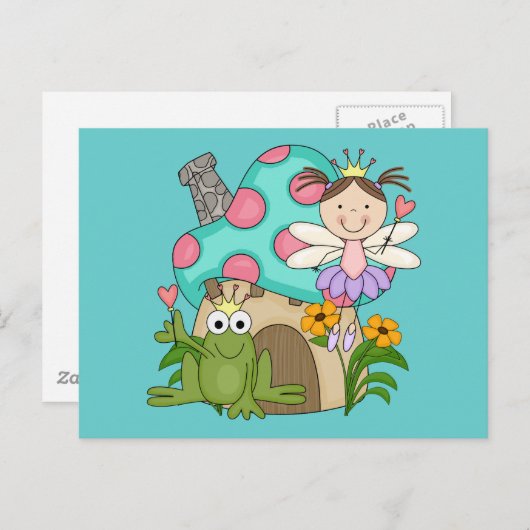 カエル妖精トーストイハウスTシャツとギフト ポストカード (正面/裏面)