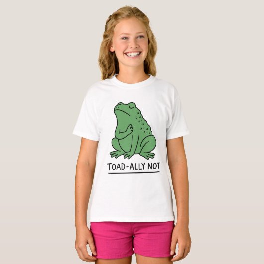 カエル嫌いじゃないけどヒキガエル派 Tシャツ (正面フル)