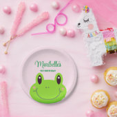 カエル子供の誕生日パーティーかわいいピンク ペーパープレート (パーティー)