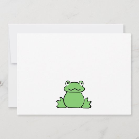 カエル子供の誕生日 招待状 (裏面)