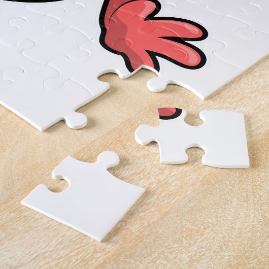 カエル宇宙飛行士の衣装宇宙 ジグソーパズル (側面)