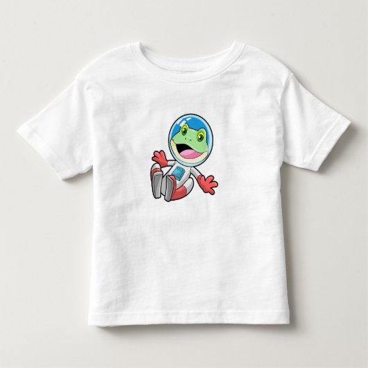 カエル宇宙飛行士の衣装宇宙 トドラーTシャツ (正面)