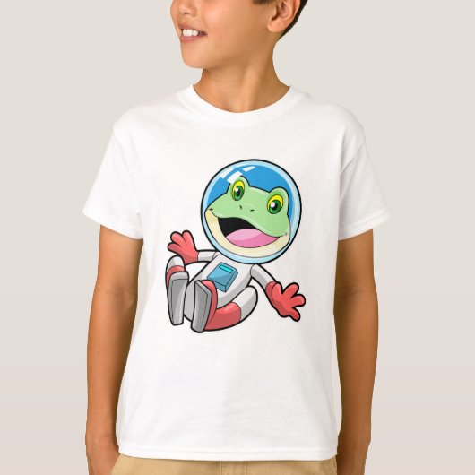 カエル宇宙飛行士コスチューム 宇宙 Tシャツ (正面)