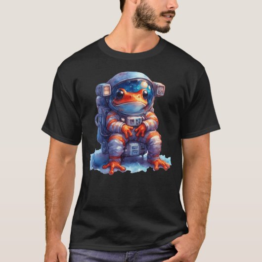 カエル宇宙飛行士 Tシャツ (正面)