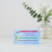 カエル害虫駆除ビジネスカード 名刺 (スタンド正面)