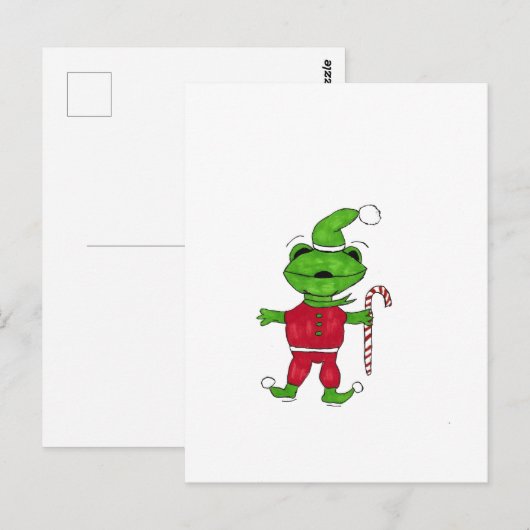 カエル小妖精や小人 ポストカード (正面/裏面)