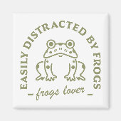 カエル恋人おもしろい引用文コテージコア美学 マグネット (正面)