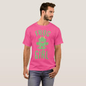 カエル恋人かわいいカエルの少女 Tシャツ (正面フル)