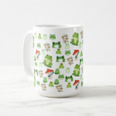 カエル恋人マグギフト、カエルのマグカップ、カエルのギフト、11oz。 コーヒーマグカップ (正面左)