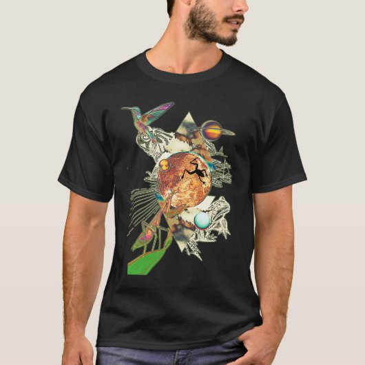 カエル惑星カマキリクエスト Tシャツ (正面)