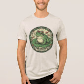 カエル愛好家のためのコテージコア トライブレンドTシャツ (正面)