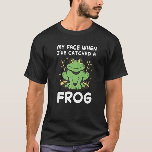 カエル愛蛙キャッチャー水陸両用捕獲器 Tシャツ (正面)