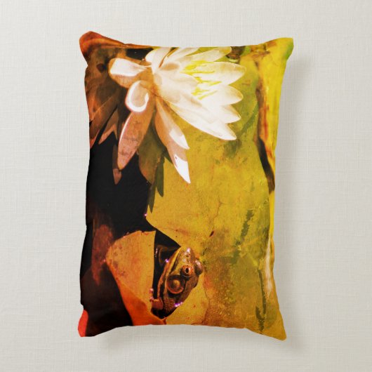 カエル感嘆のスイリ抽象芸術 アクセントクッション (裏面(縦))