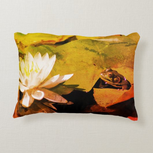 カエル感嘆のスイリ抽象芸術 アクセントクッション (裏面)