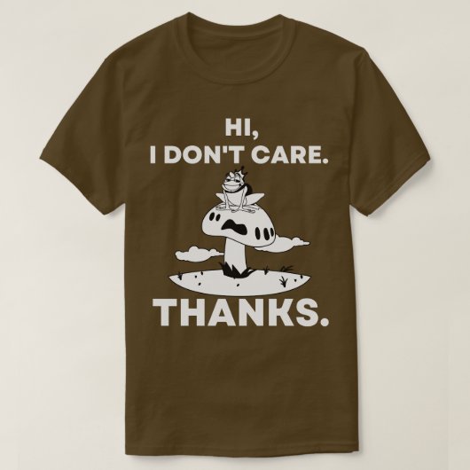 カエル感謝していのキノコの妖精 Tシャツ (デザイン正面)