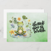 カエル感謝していヨガお前 サンキューカード (正面/裏面)