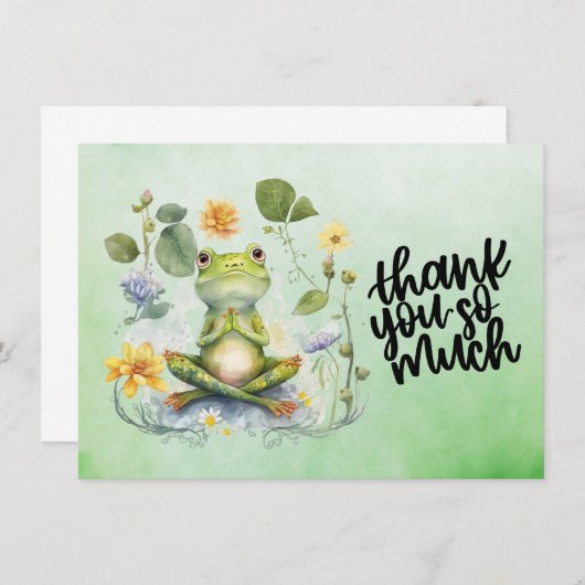 カエル感謝していヨガお前 サンキューカード (正面/裏面)
