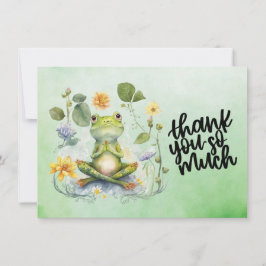 カエル感謝していヨガお前 サンキューカード