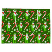 カエル抗議 王様なしクリスマス ラージペーパーバッグ (裏面)