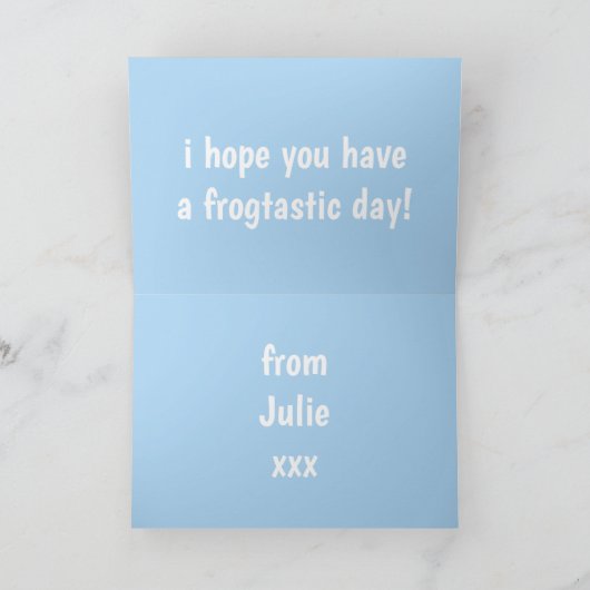 カエル折り畳みカード サンキューカード (内部)