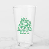 カエル抽象芸術グリーンラインアートパーソナライズされた タンブラーグラス (正面)