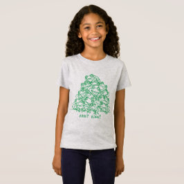 カエル抽象芸術グリーンラインアートパーソナライズされた Tシャツ