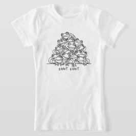 カエル抽象芸術ラインアートパーソナライズされた Tシャツ
