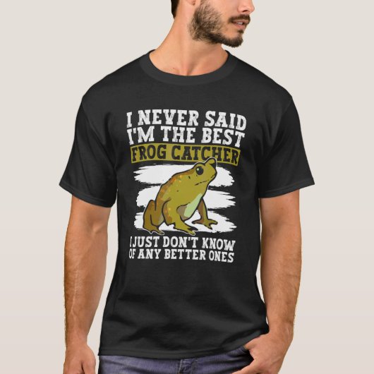 カエル捕りとカエル捕まえ Tシャツ (正面)