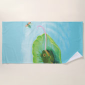 カエル捕りバグ ビーチタオル (正面)