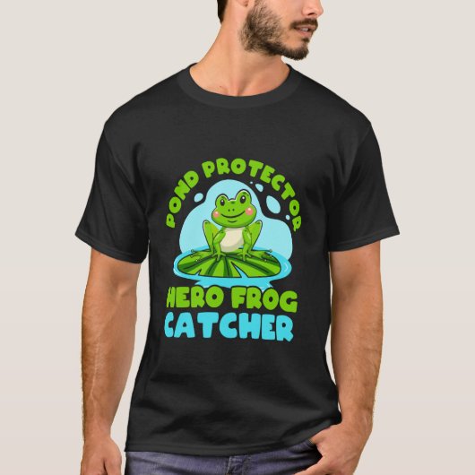 カエル捕り池の守護者カエル Tシャツ (正面)