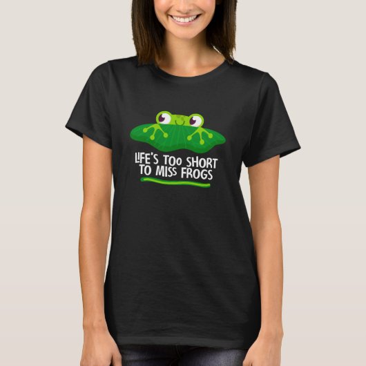 カエル捕り カエル好き 可愛いカエルハンター Tシャツ (正面)