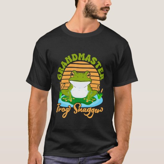 カエル捕獲の達人 グランドマスター カエル捕り Tシャツ (正面)