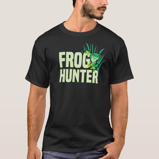 カエル捕獲用ネット カエル捕り ガーギング Tシャツ (正面)