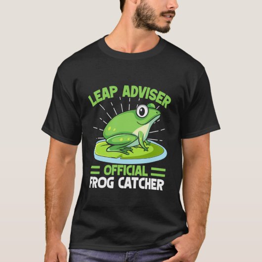 カエル捕獲者リープアドバイザーフロッグ Tシャツ (正面)