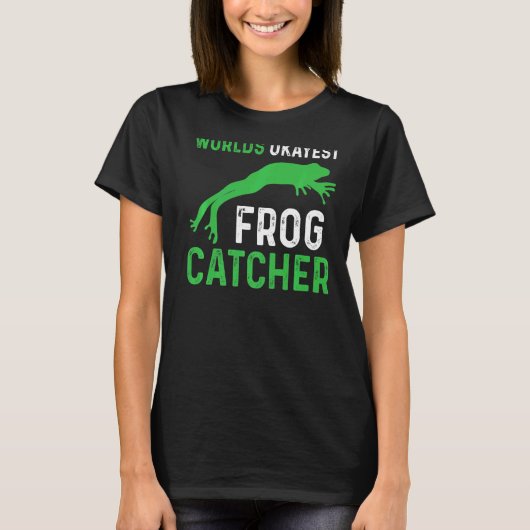 カエル捕獲 世界最高のカエル捕り Tシャツ (正面)