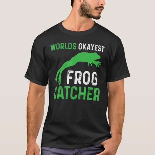カエル捕獲 世界最高のカエル捕獲者 Tシャツ (正面)
