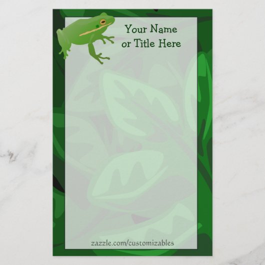 カエル文房具 便箋 (正面)