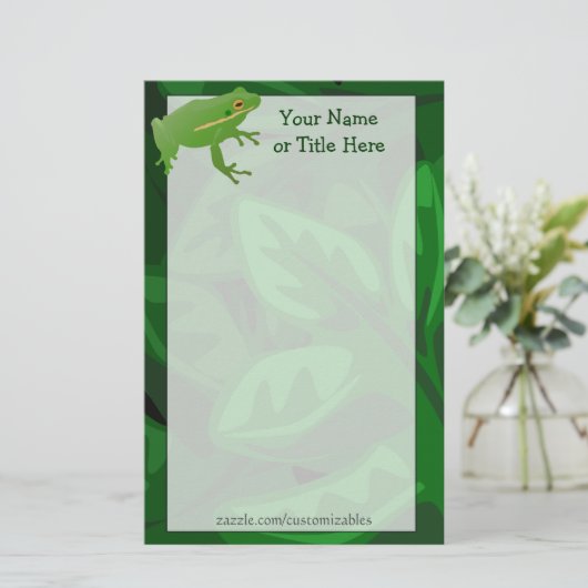 カエル文房具 便箋 (スタンド正面)