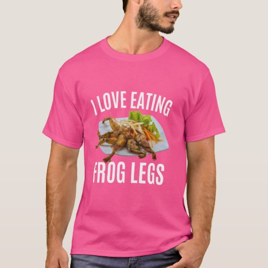 カエル料理大好き - フランス+中華料理C Tシャツ (正面)