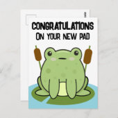 カエル新ホームパッドおめでとう ポストカード (正面/裏面)
