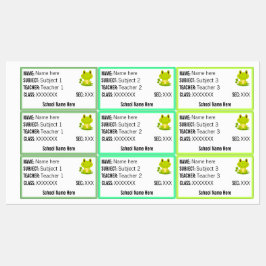 カエル新学期ラベル名先生件名 ラベル