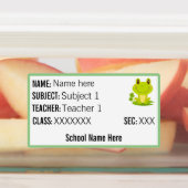 カエル新学期ラベル名先生件名 ラベル (貼付)