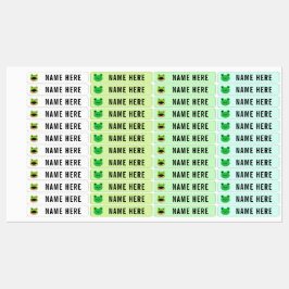 カエル新学期名の防水ラベルシール ラベル