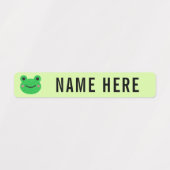 カエル新学期名の防水ラベルシール ラベル (デザイン2)