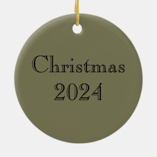 カエル日本のを捕まえる猫 セラミックオーナメント (裏面)